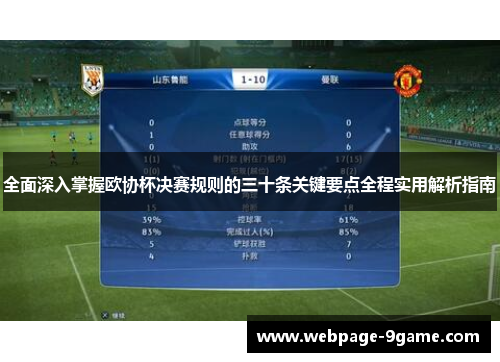 全面深入掌握欧协杯决赛规则的三十条关键要点全程实用解析指南